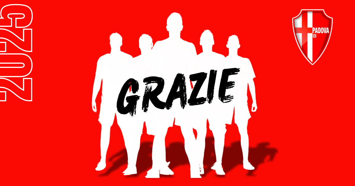 Ringraziamento della Società Calcio Padova C5 ai suoi giocatori