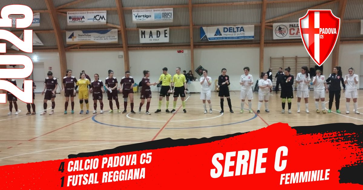 Calcio Padova C5 Femminile, vittoria di carattere: 4-1 nel campionato di Serie C