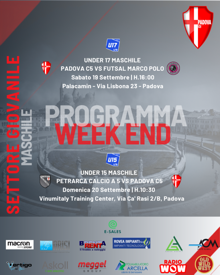 Settore Giovanile | Programma Weekend