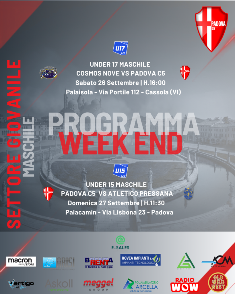 Settore Giovanile | Programma Weekend Settore Giovanile | Programma Weekend